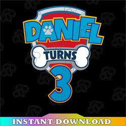 personalized name paw patrol custom logo with name and age svg png, paw patrol birthday party, party supplies