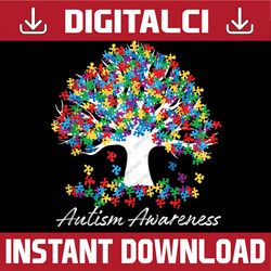 Tree Of Autism Awareness Month Life ASD Men PNG Sublimation Design