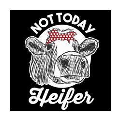not today heifer svg, trending svg, cow svg, cute cow svg, cow headband svg, glasses cow svg, little cow svg, cow bandan