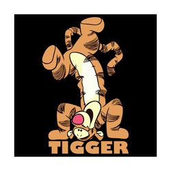 tigger svg, trending svg, tigger svg, cute tigger svg, funny tigger svg, disney winnie svg, the pooh tigger upside down