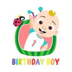 happy birthday baby melon boy seven year old 7th birthday svg
