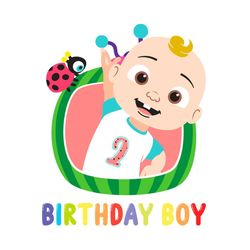 Happy Birthday Baby Melon Boy Two Years Old 2nd Birthday Svg