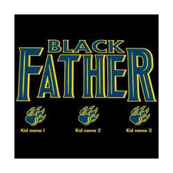 black father kid name personalized dog paws svg