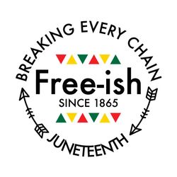 freeish since 1865 svg, juneteenth svg, 1865 svg, breaking every chain svg, black freedom svg, breaking svg, chain svg,