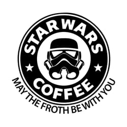 may the froth be with you star wars starbucks coffee svg, star wars svg, coffee svg, star wars logo svg, white claws svg