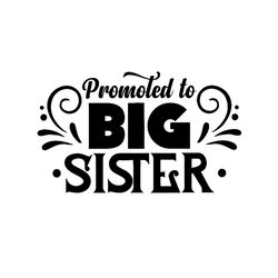 Promoted to Big Sister svg, Family Svg, Promoted To Big Sister Vector, Promoted To Big Sister Png, Promoted To Big Siste