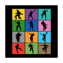 Dancing Game Fan With Various Colored Square Gift For Dancer Svg