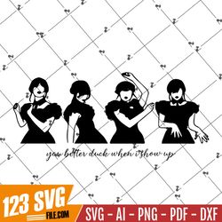 Wednesday Dance SVG , Dancing Queen Png, Addam Family svg,png,eps,pdf, Jenna Ortega Silhouette, svg for cricut, Cricut c