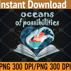 oceans of possibilities summer reading 2022 librarian png digital download