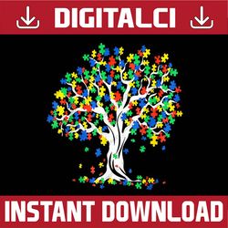 tree of life autism awareness month funny asd supporter png sublimation design