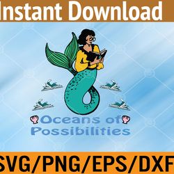 oceans of possibilities summer reading 2022 librarian svg, eps, png, dxf, digital download