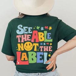 See the Able Not the Label Autism Shirt,Autism Awareness Shirt,Be Kind Autism,Be Kind Autism,Autism Awareness Day Shirt