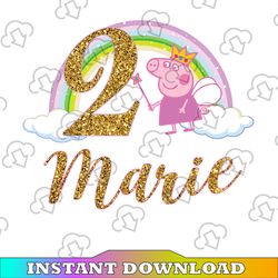 personalized name birthday girl png, pig png birthday girl, custom file for birthday, pig png, birthday png