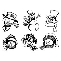 snowman bundle svg, christmas svg, snowman face svg, funny snowman svg