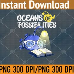 oceans of possibilities summer reading 2022 anglerfish png, digital download
