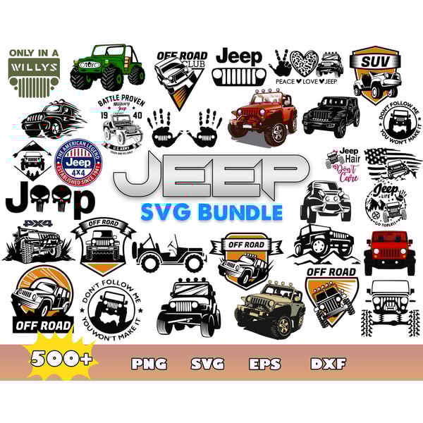 Jeep Bundle Svg, Jeep Car Svg, Jeep Logo, Jeep Clipart, File | Inspire ...