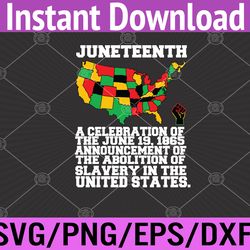 juneteenth celebrates black african american freedom history svg, eps, png, dxf, digital download