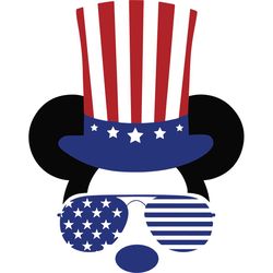 mickey head independence day, mickey svg, mickey gift svg, minnie shirt svg, love mickey gift svg, independence day svg,