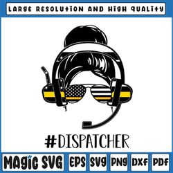 dispatcher life mom png, messy hair bun mothers day png, dispatcher png, dispatcher messy bun girl american flag, png di