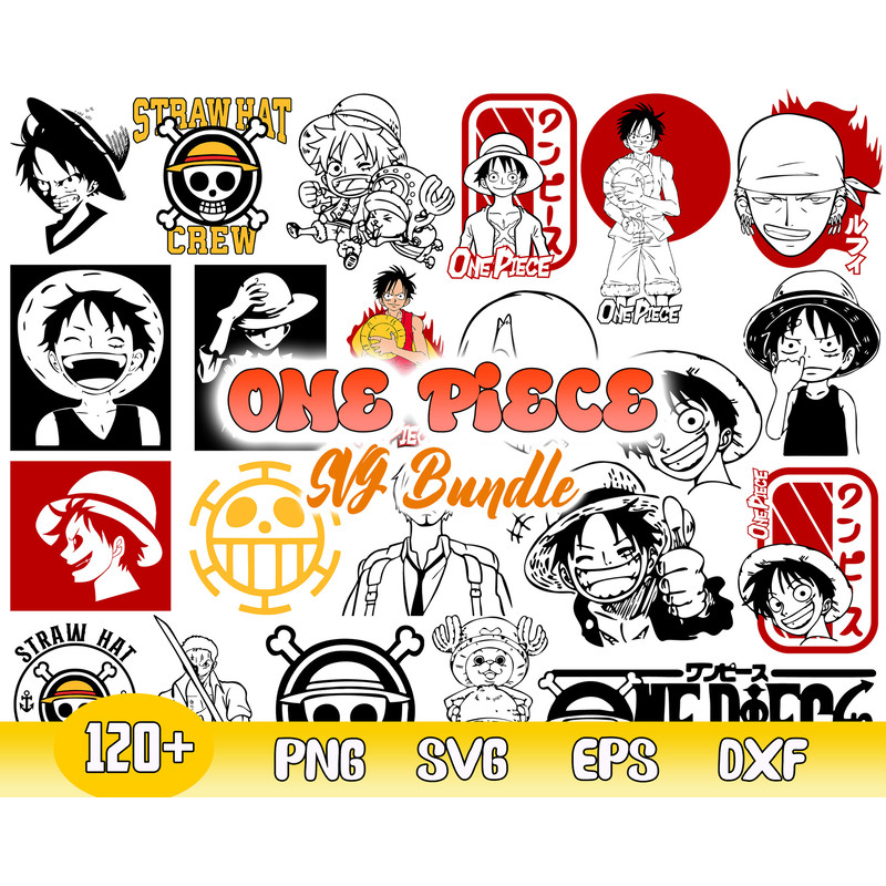 Once Piece Bundle Svg, Once Piece Manga Svg, Once Piece Anime Svg, Png Dxf Eps File.jpg