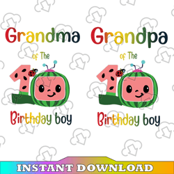 Cocomelon Grandma and Grandpa Of Birthday Boy svg, Coco Melon svg, Cocomelon Bundle svg, Cocomelon Birthday svg