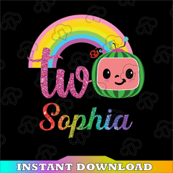 personalized cocomelon birthday girl 2 png, second birthday cocomelon png, watermelon, cocomelon family png