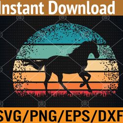 retro horse lover horseback riding cowgirl western svg, eps, png, dxf, digital download