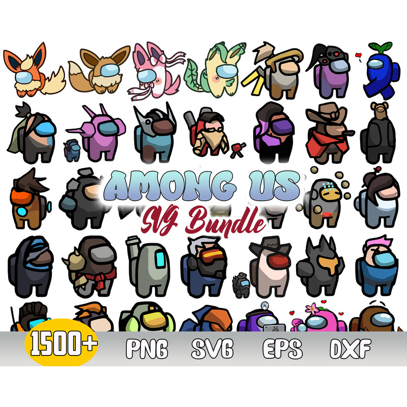 Among Us Bundle Svg, Among Us Svg, Among Us Character Svg, Png Dxf Eps File.jpg