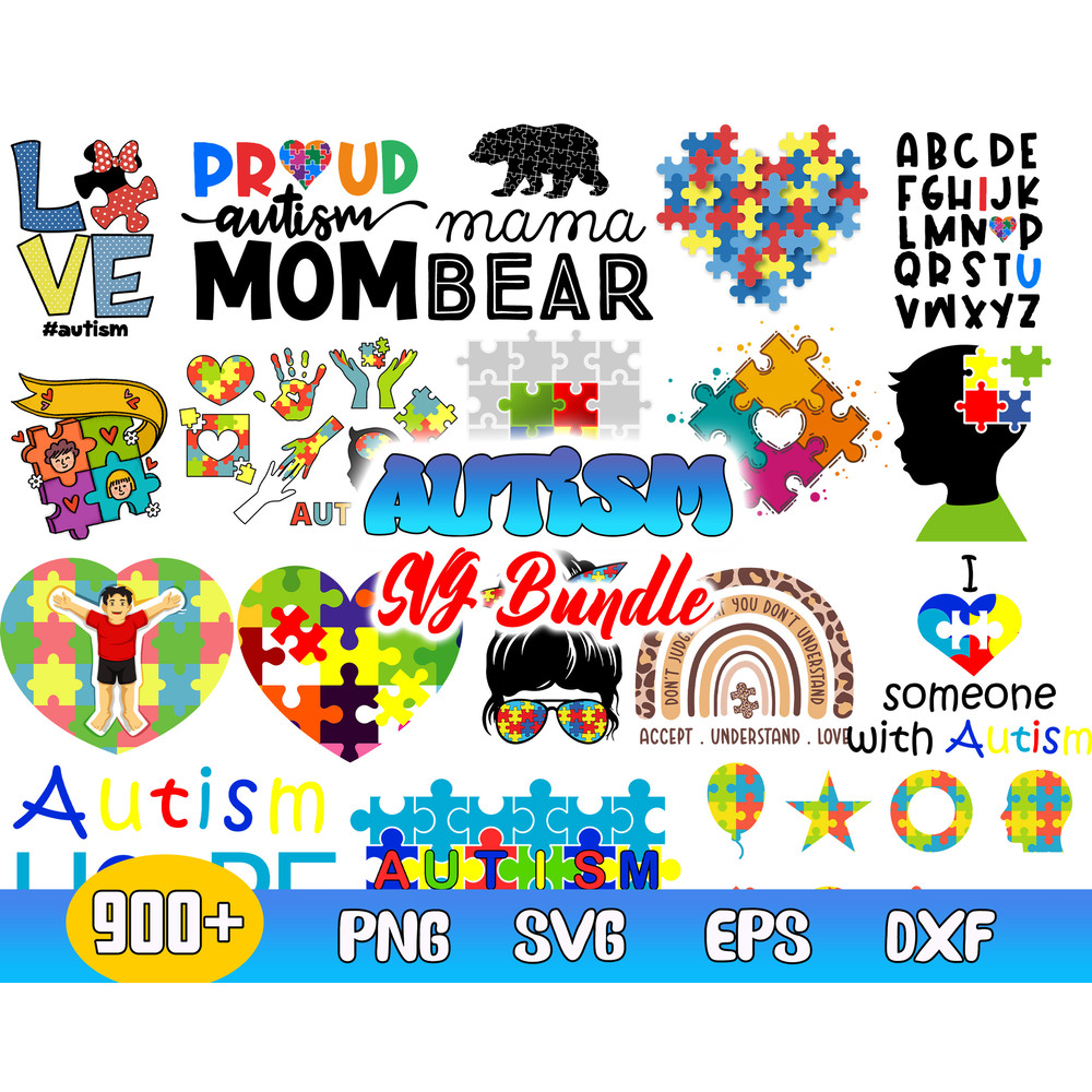 Autism Bundle Svg, Autism Svg, Autism Awareness Svg, Autism Mom Svg, Cut Files, Cricut.jpg