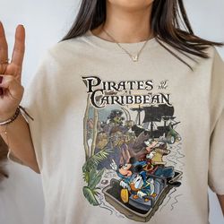 Retro Pirated of the Caribbean Mickey and Friends Shirt | Mickey Caribbean Shirt | Disney trip shirt | Disneyland Shirt