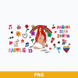 manana sera bonito full wrap png, karol g full wrap png, manana sera bonito png digital file
