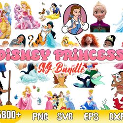 bundle disney princess svg, princess svg, princess character svg, princess vector, clipart, file for cut