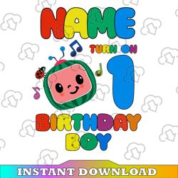 cocomelon personalized name and ages birthday boy svg png, cocomelon brithday svg, ,cocomelon family birthday svg,