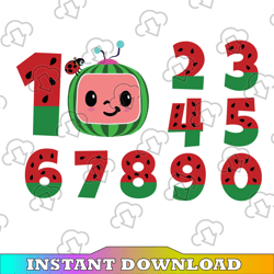 Cocomelon Logo svg/png, Watermelon birthday number svg/png ,Cocomelon Family Birthday PNG, Watermelon svg png eps jpg dx