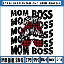 mom boss messy hair bun png, mothers day png, messy hair bun png, mothers day png