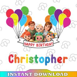 Cocomelon Personalized Name And Ages Birthday PNG, Cocomelon Brithday Png,Cocomelon Family Birthday Png