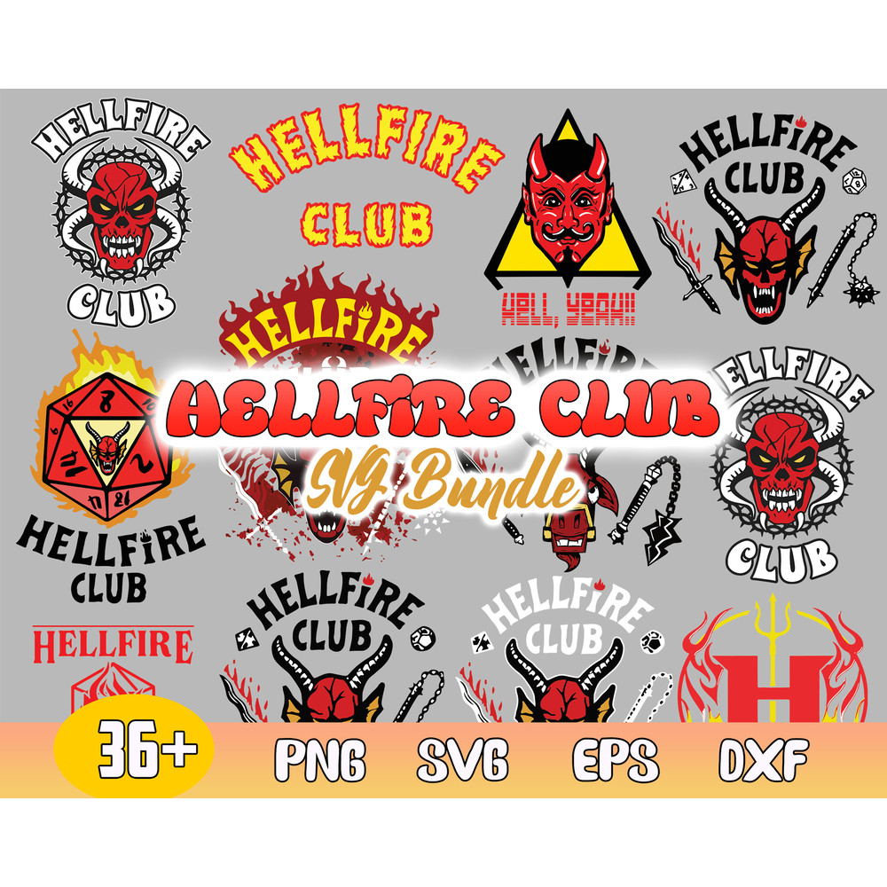 Hellfire Club Bundle, Hellfire Club Svg, Stranger Things 4 Svg, Skull Stranger Things Svg, Png Dxf Eps File.jpg