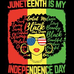 juneteenth is my independence day,african american,melanin,melanin svg, freedom day,juneteenth svg, independence day svg