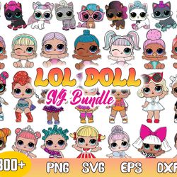 lol surprise dolls bundle svg, baby doll svg, lol doll svg, lol doll kis svg, instant download