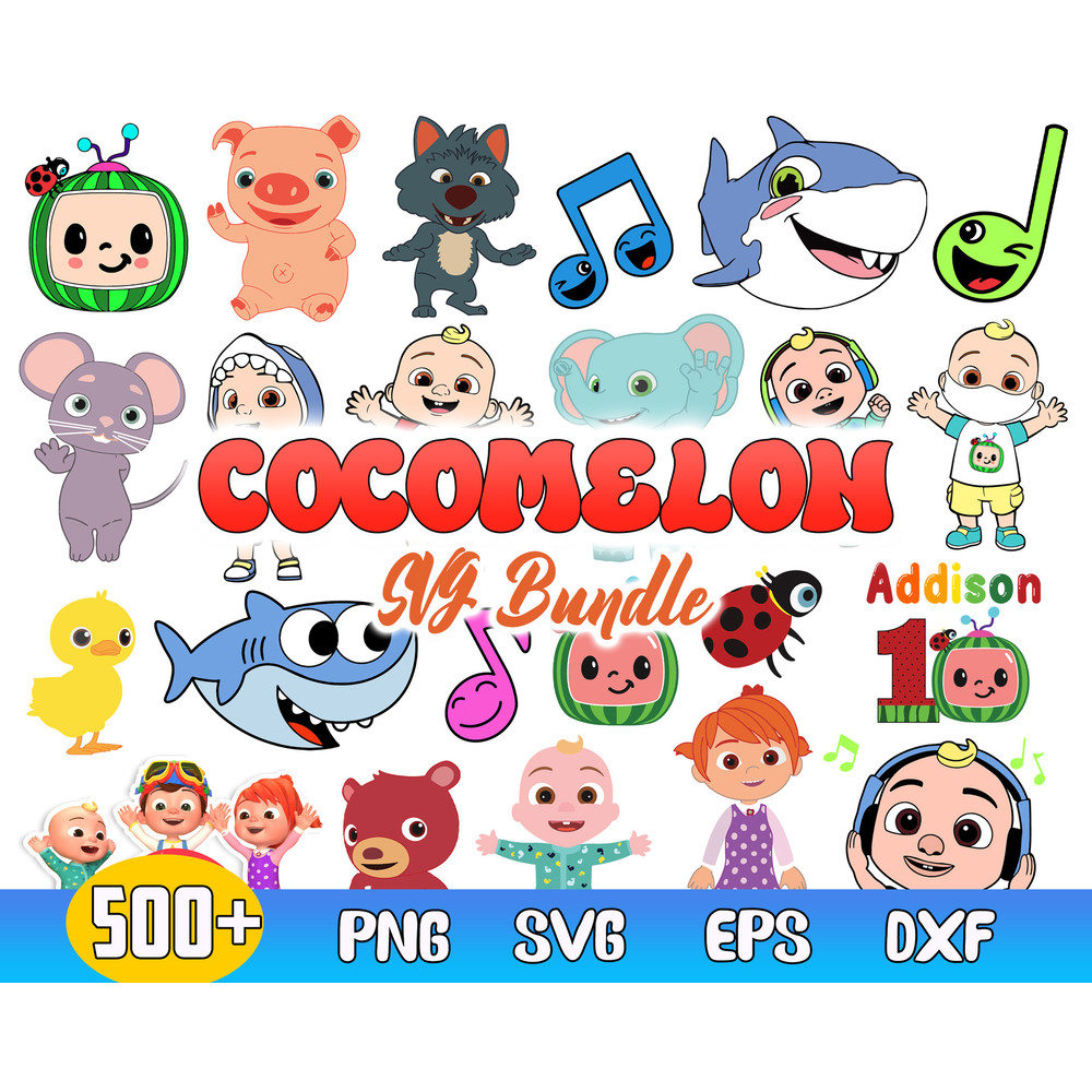 Mega Cocomelon Bundle Svg, Cocomelon Jj Svg, Cocomelon Vector, Cocomelon Clipart, Cut File.jpg