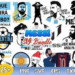 messi bundle svg, lionel messi svg, soccer svg, football argentina svg png dxf eps file