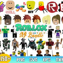 roblox bundle svg, roblox face svg, roblox character svg, roblox cartoon svg, png dxf  eps file