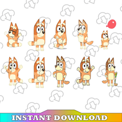 10 designs bingo svg bundle | bluey svg | bluey birthday | bluey party supplies | bluey birthday decorations| dog|png