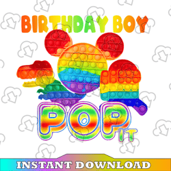 pop it birthday boy png, pop it fidget toy png, boy pop it birthday, pop it party, just poppin printable sublimation