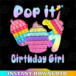 7th Birthday Girl Pop It Png, Birthday Girl Pop It Unicorn Png, Girl Pop It Birthday Png, Birthday Girl Png,