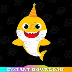 Baby Shark Birthday SVG, Cricut Cut files, Shark Family doo doo doo Vector EPS, Silhouette DXF, Design for tsvg
