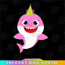 sister shark birthday svg, cricut cut files, shark family doo doo doo vector eps, silhouette dxf, design for tsvg ,