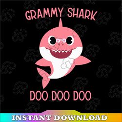 Grammy Shark SVG, Cricut Cut files, Shark Family doo doo doo Vector EPS, Silhouette DXF, Design for tsvg , clothes