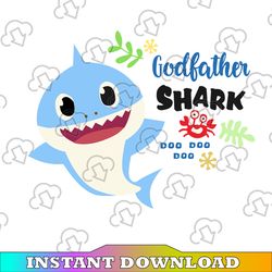 Godfather Shark  SVG, Cricut Cut files, Shark Family doo doo doo Vector EPS, Silhouette DXF, Design for tsvg , clothes