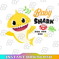 Baby Shark SVG, Cricut Cut files, Shark Family doo doo doo Vector EPS, Silhouette DXF, Design for tsvg , clothes